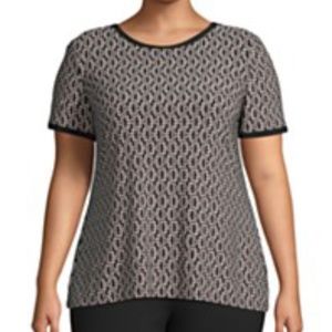 Anne Klein Plus Size Speakeasy Button-Back Top NWT